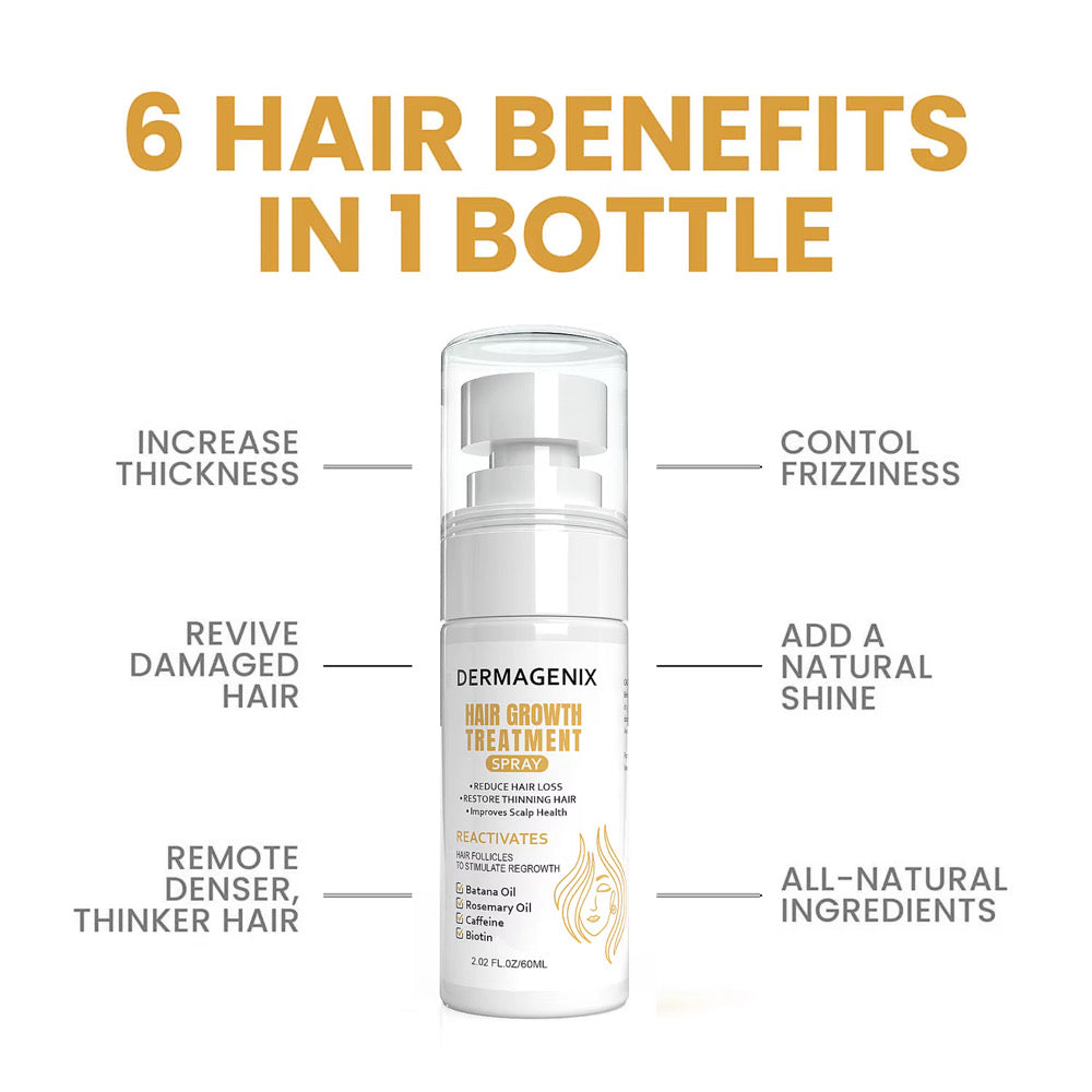Dermagenix Hair Growth Treatment Spray - Batana + Rosemary + Biotin (20z) zieselo