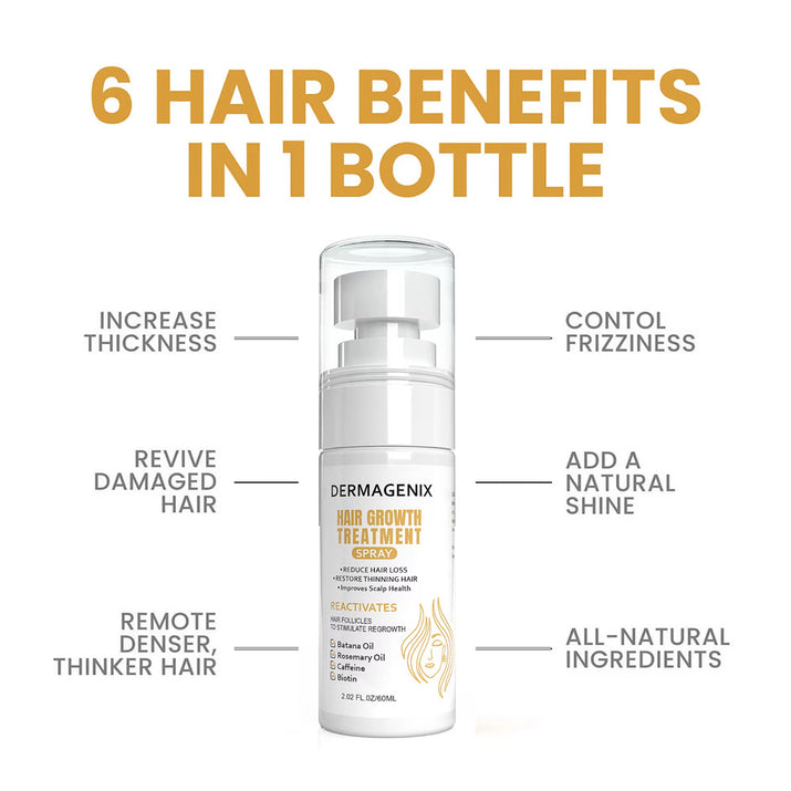 Dermagenix Hair Growth Treatment Spray - Batana + Rosemary + Biotin (20z) zieselo