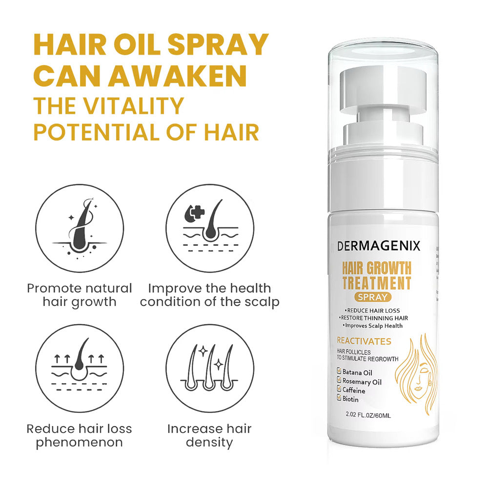 Dermagenix Hair Growth Treatment Spray - Batana + Rosemary + Biotin (20z) zieselo