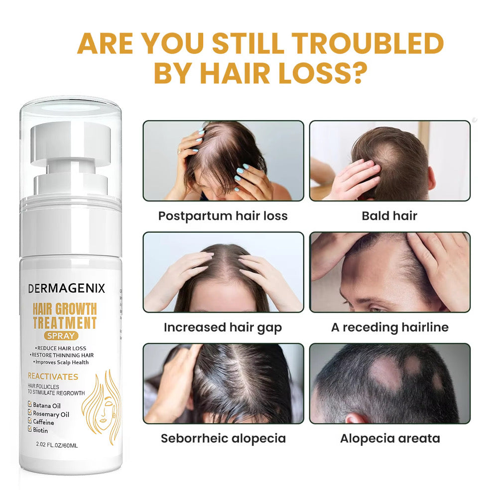 Dermagenix Hair Growth Treatment Spray - Batana + Rosemary + Biotin (20z) zieselo