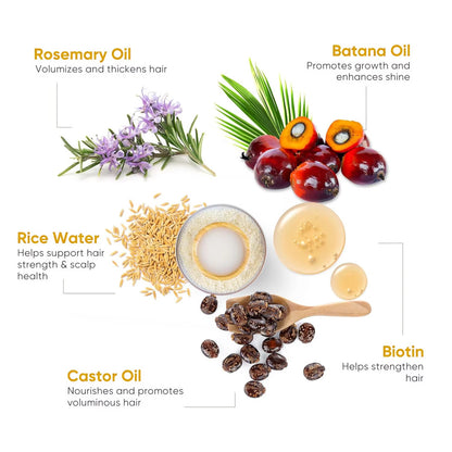 Dermagenix Hair Growth Treatment Spray - Batana + Rosemary + Biotin (20z) zieselo